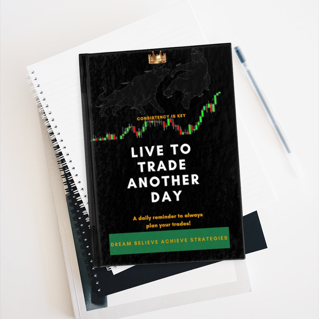 Live To Trade Another Day Journal - Ruled Line - Dream Believe Achieve Strategies