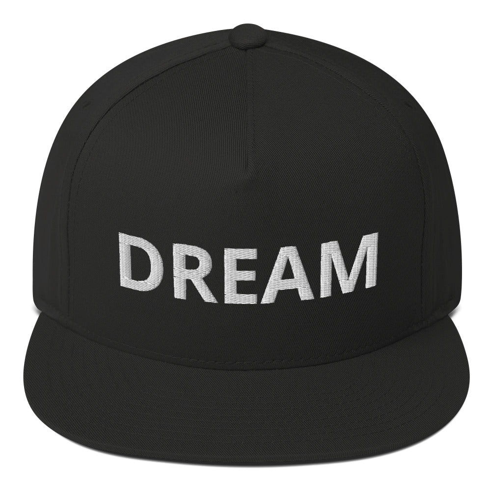 DREAM Flat Bill Cap(White) - Dream Believe Achieve Strategies
