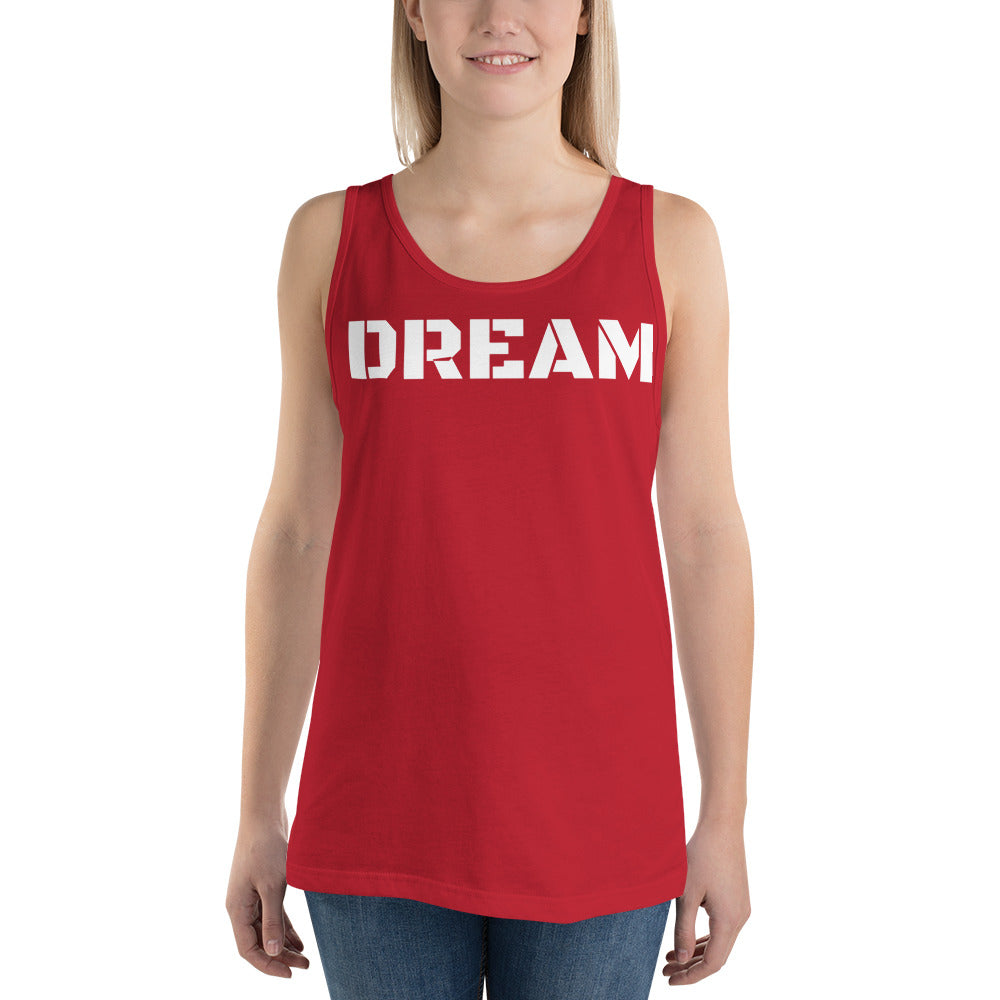 Dream Unisex Motivational Tank Top - Dream Believe Achieve Strategies