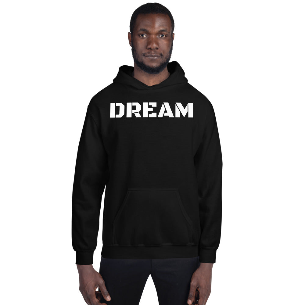Dream Unisex Hoodie (White) - Dream Believe Achieve Strategies