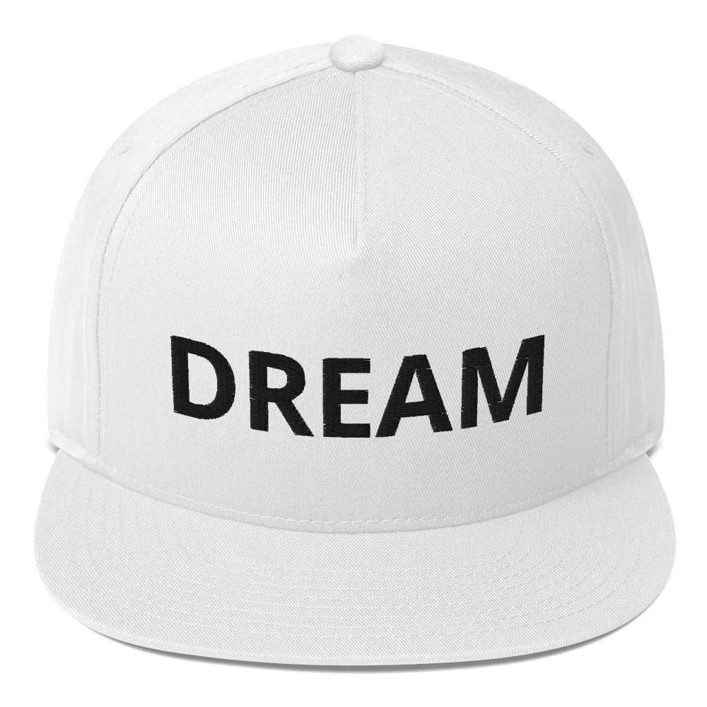 DREAM Flat  Bill Cap (Black) - Dream Believe Achieve Strategies