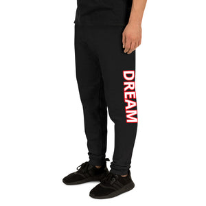Dream Unisex Motivational Joggers (Red and White) - Dream Believe Achieve Strategies