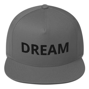 DREAM Flat  Bill Cap (Black) - Dream Believe Achieve Strategies