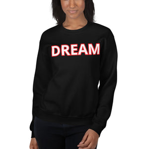 Unisex Dream Motivational Sweatshirt Black and Red - Dream Believe Achieve Strategies