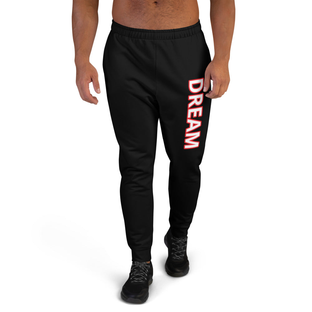 Dream Men's Motivational Joggers ( Red and Black) - Dream Believe Achieve Strategies