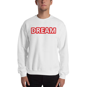Motivational Dream Unisex Red and White  Sweatshirt - Dream Believe Achieve Strategies