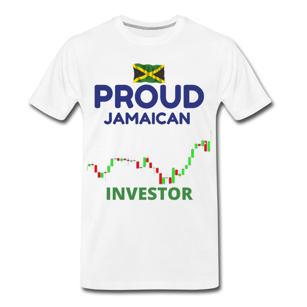 Men's Proud Jamaican Investor Premium T-Shirt - white