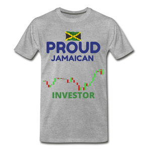 Men's Proud Jamaican Investor Premium T-Shirt - heather gray