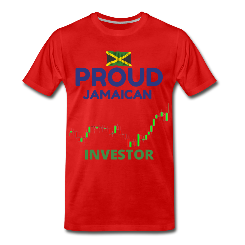 Men's Proud Jamaican Investor Premium T-Shirt - red