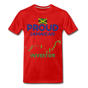 Men's Proud Jamaican Investor Premium T-Shirt - red
