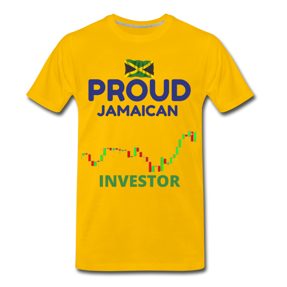 Men's Proud Jamaican Investor Premium T-Shirt - sun yellow