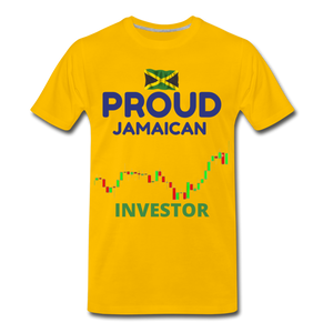 Men's Proud Jamaican Investor Premium T-Shirt - sun yellow