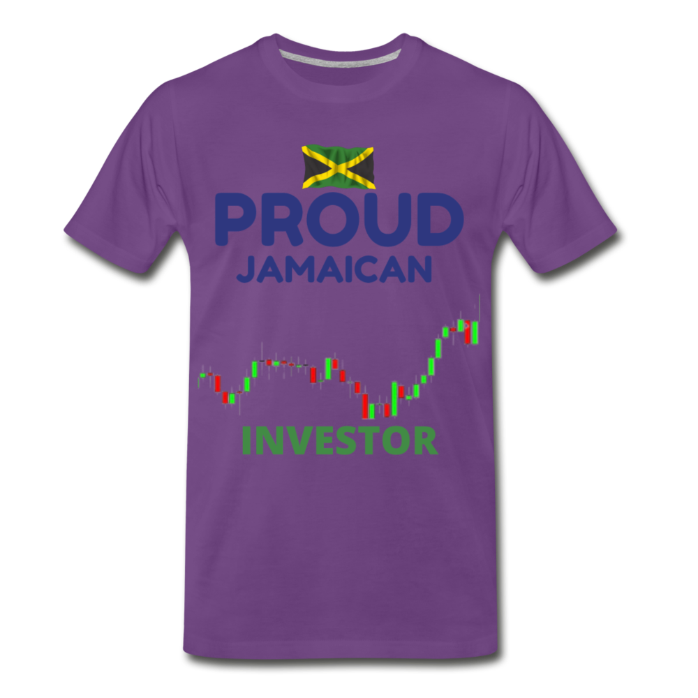 Men's Proud Jamaican Investor Premium T-Shirt - purple