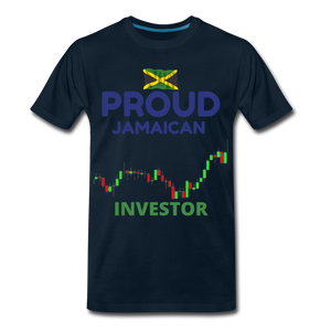 Men's Proud Jamaican Investor Premium T-Shirt - deep navy