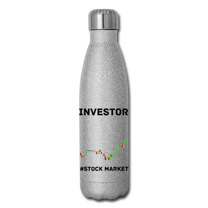 Investor Stainless Steel Water Bottle - silver glitter