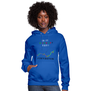 Women's Is It Monday Yet? Investor  Hoodie - royal blue