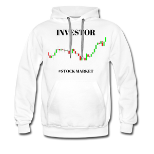 Men’s Investor Stock Market Hoodie - white