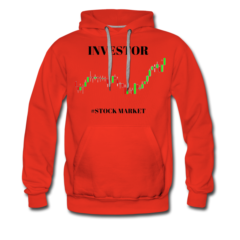 Men’s Investor Stock Market Hoodie - red