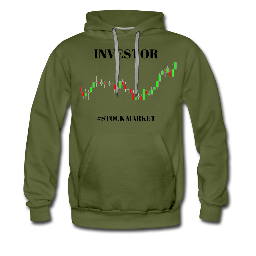 Men’s Investor Stock Market Hoodie - olive green