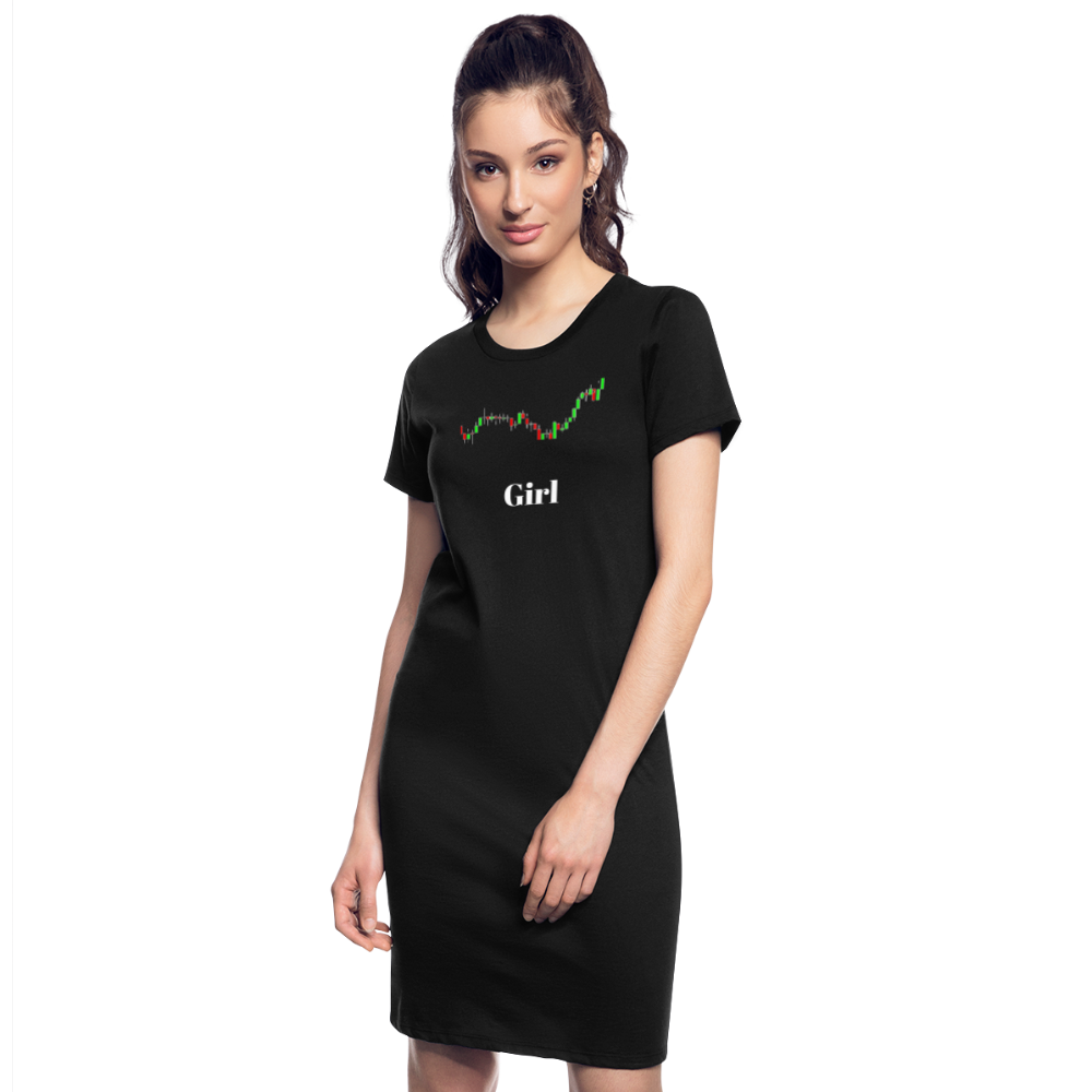 Stockmarket T-Shirt Dress - black