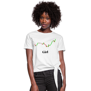 Stockmarket Knotted T-Shirt - white