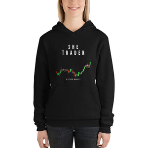 She Trader Stock Market Hoodie - Dream Believe Achieve Strategies
